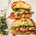 Roasted Vegetable Picnic Sandwich